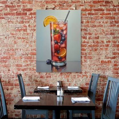Fruit Punch Retro Vintage Wall Art Canvas Print