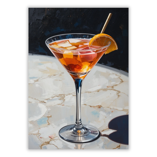 Fruit Spritz Martini Wall Art Canvas Print