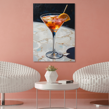 Fruit Spritz Martini Wall Art Canvas Print