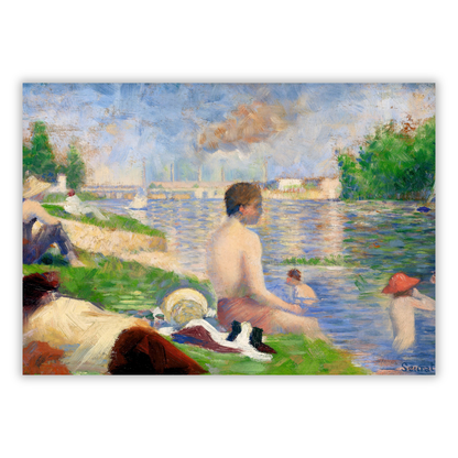 Georges Seurat - Final Study for Bathers at Asnières Wall Art Canvas Print