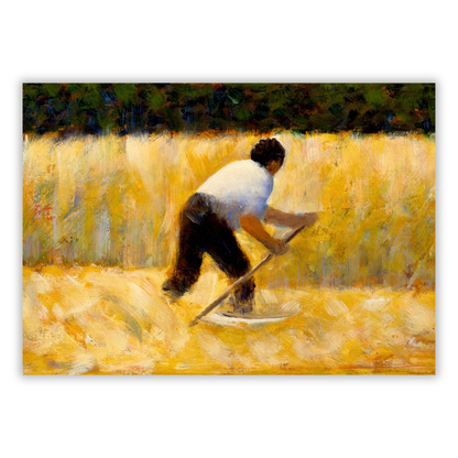 Georges Seurat - The Mower Wall Art Canvas Print