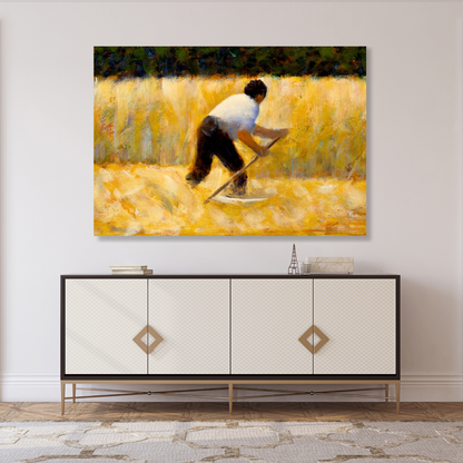 Georges Seurat - The Mower Wall Art Canvas Print