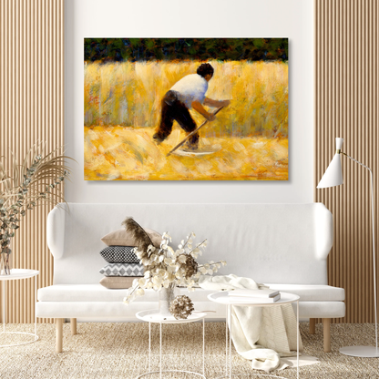 Georges Seurat - The Mower Wall Art Canvas Print