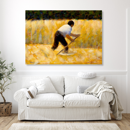 Georges Seurat - The Mower Wall Art Canvas Print