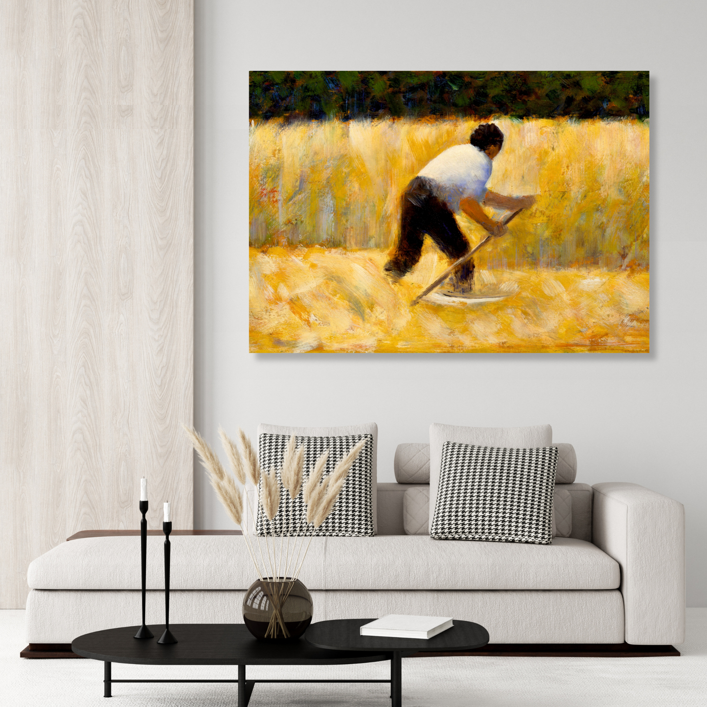 Georges Seurat - The Mower Wall Art Canvas Print