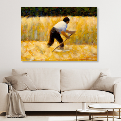 Georges Seurat - The Mower Wall Art Canvas Print