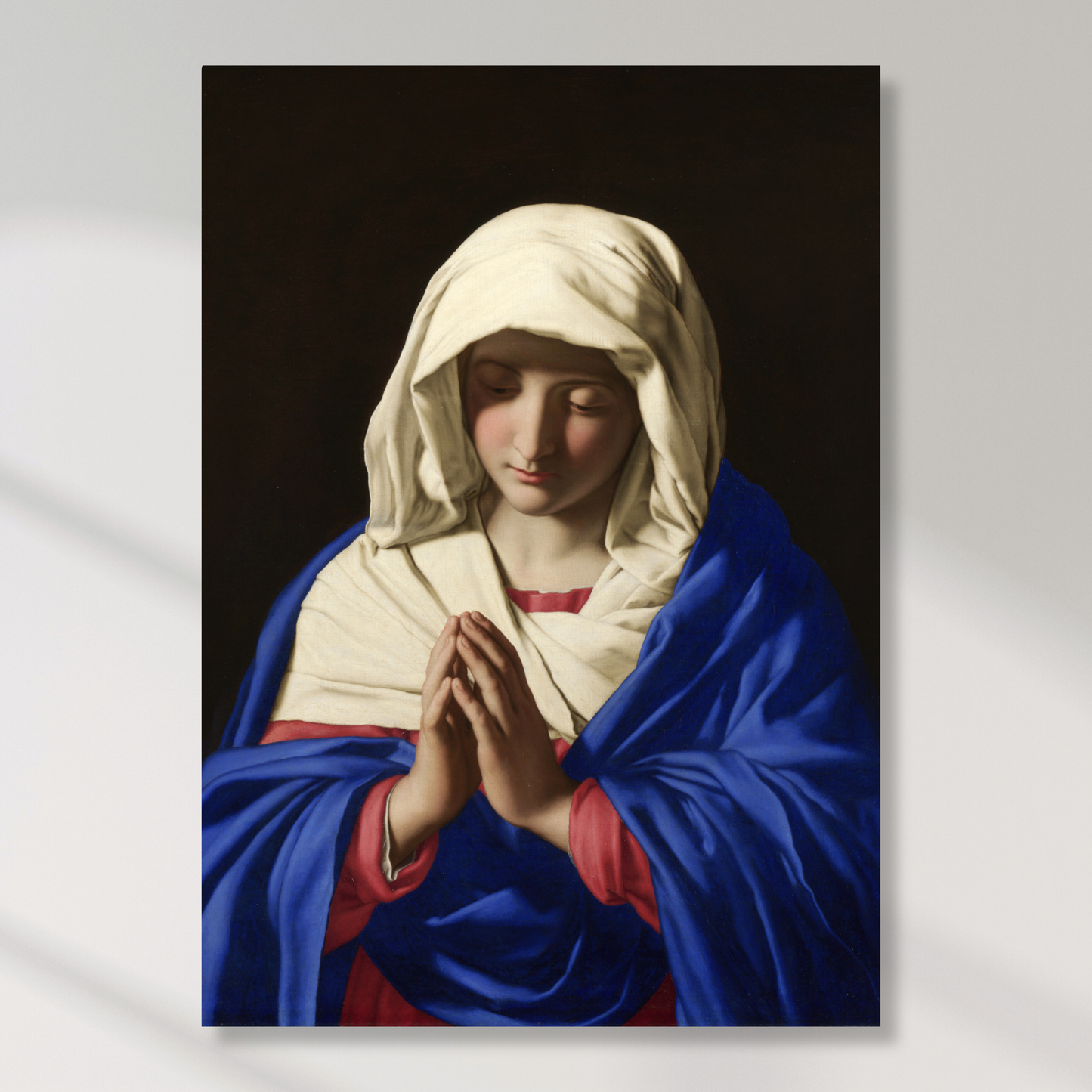 Giovanni Battista Salvi da Sassoferrato - The Virgin in Prayer (The Vigin Mary) Wall Art Canvas Print