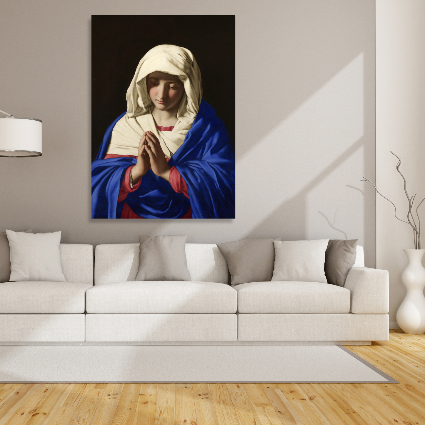 Giovanni Battista Salvi da Sassoferrato - The Virgin in Prayer (The Vigin Mary) Wall Art Canvas Print
