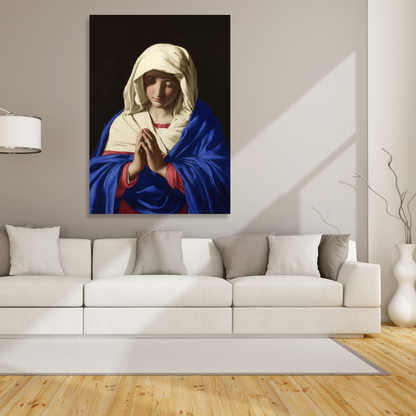 Giovanni Battista Salvi da Sassoferrato - The Virgin in Prayer (The Vigin Mary) Wall Art Canvas Print