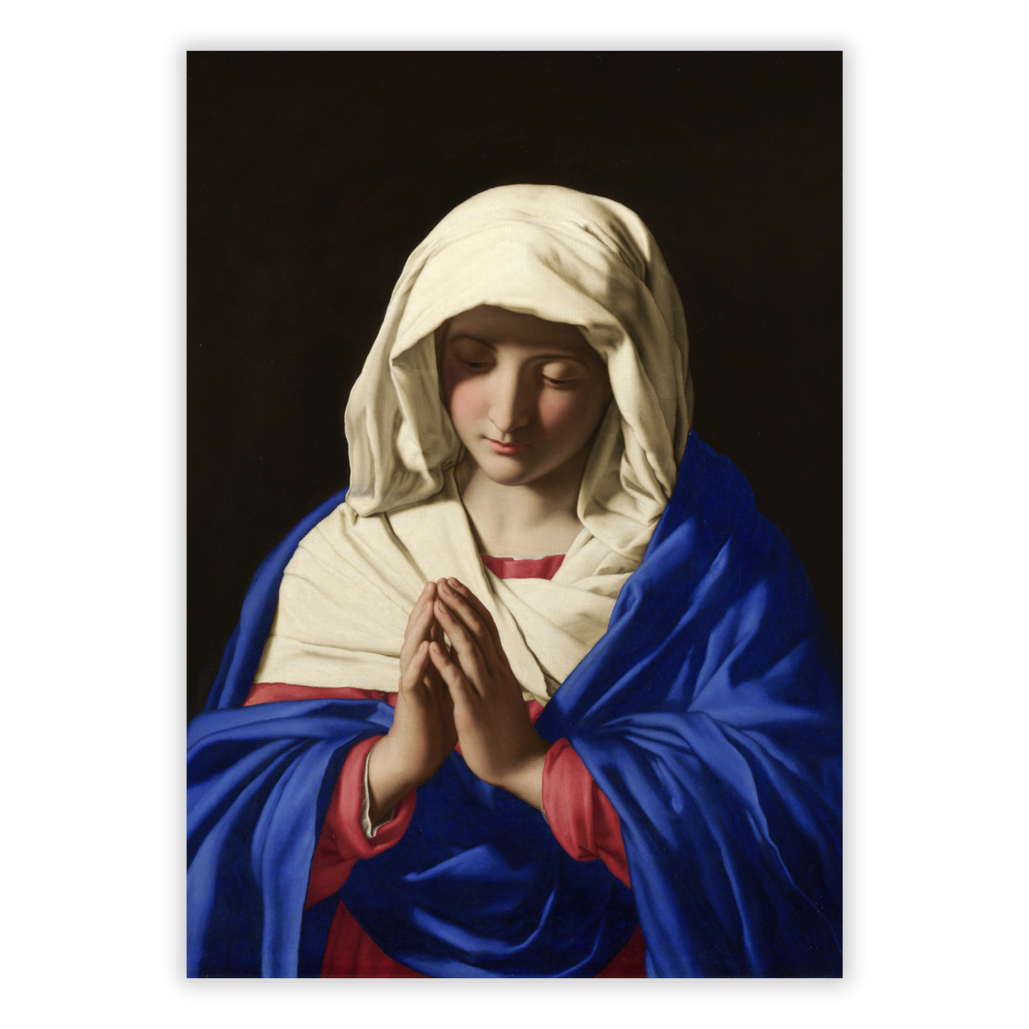 Giovanni Battista Salvi da Sassoferrato - The Virgin in Prayer (The Vigin Mary) Wall Art Canvas Print
