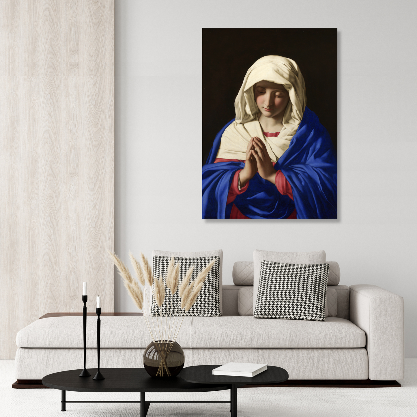 Giovanni Battista Salvi da Sassoferrato - The Virgin in Prayer (The Vigin Mary) Wall Art Canvas Print