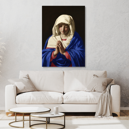 Giovanni Battista Salvi da Sassoferrato - The Virgin in Prayer (The Vigin Mary) Wall Art Canvas Print
