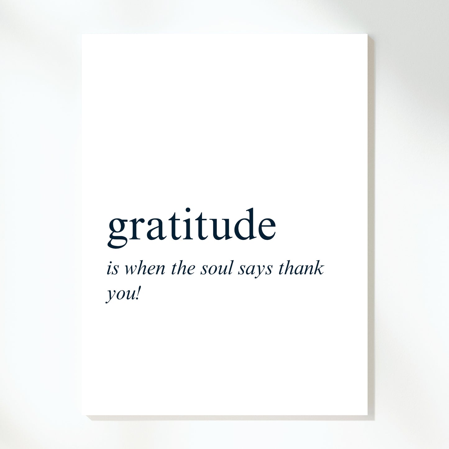 Gratitude Inspirational Wall Art Canvas Print