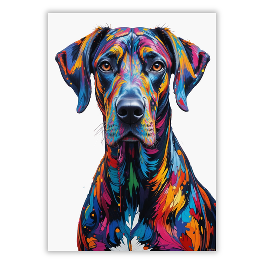 Great Dane Dog Wall Art Canvas Print