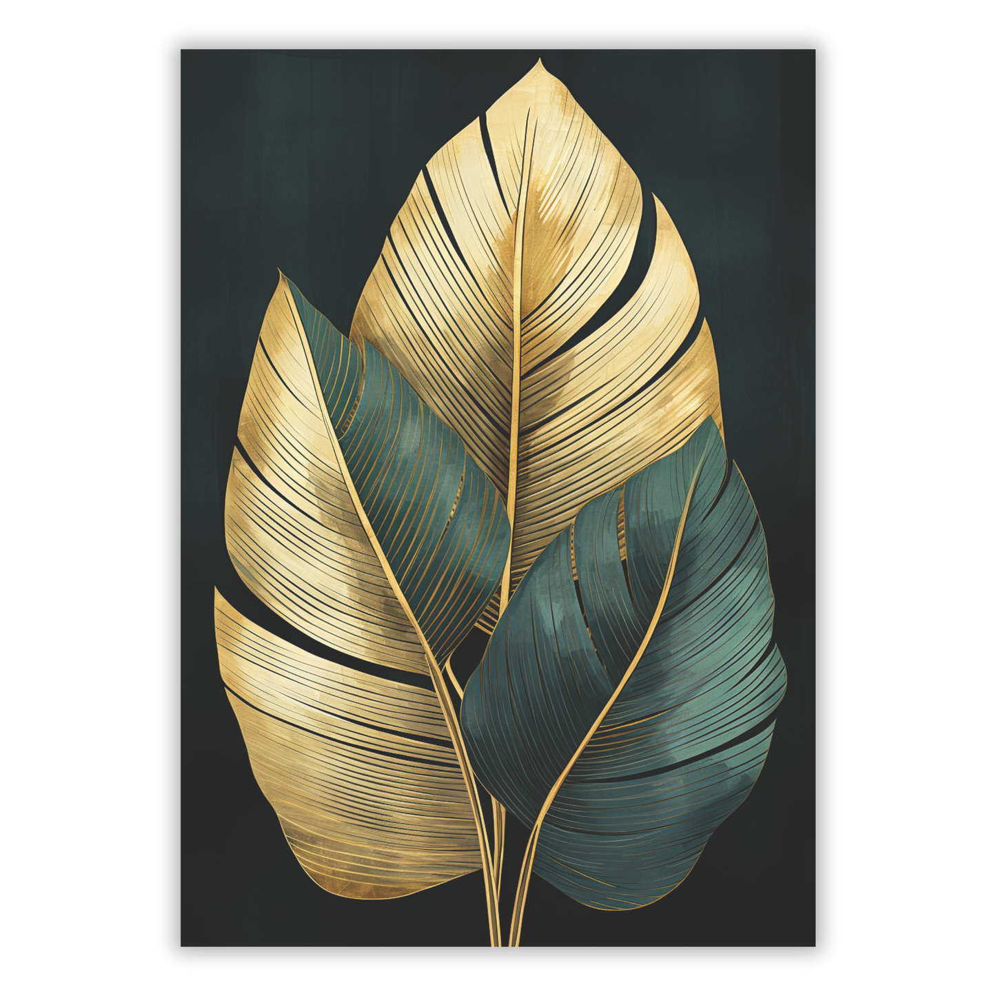 Green & Gold Leaf Trio