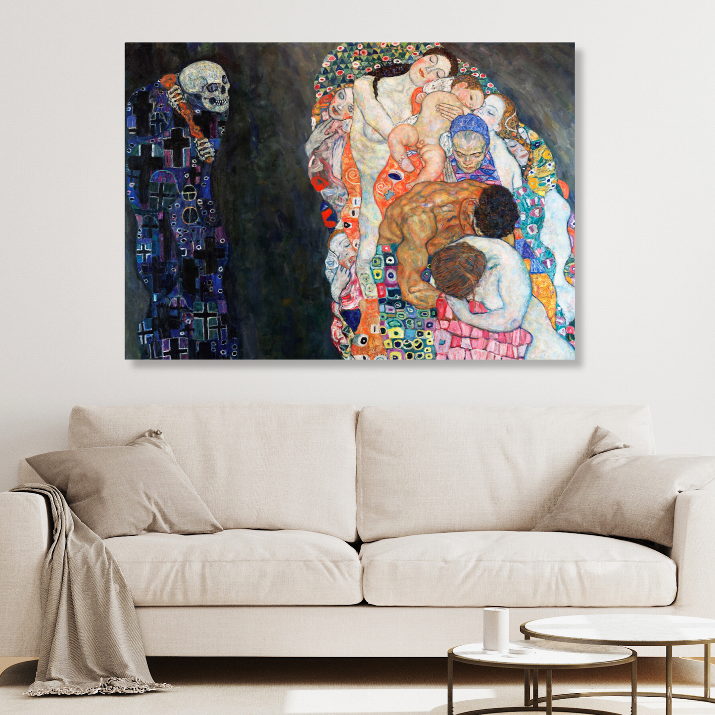 Gustav Klimt - Death & Life Wall Art Canvas Print