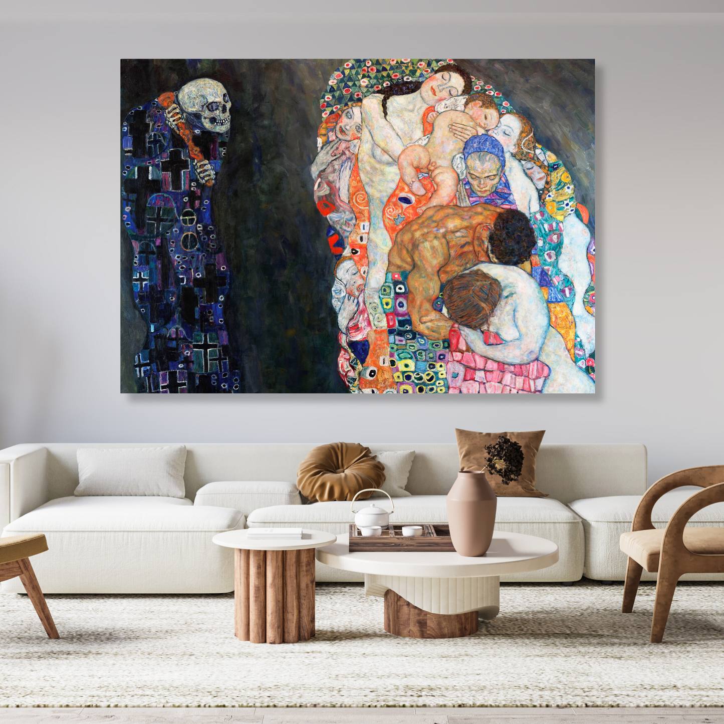 Gustav Klimt - Death & Life Wall Art Canvas Print