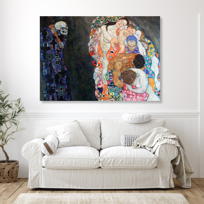 Gustav Klimt - Death & Life Wall Art Canvas Print