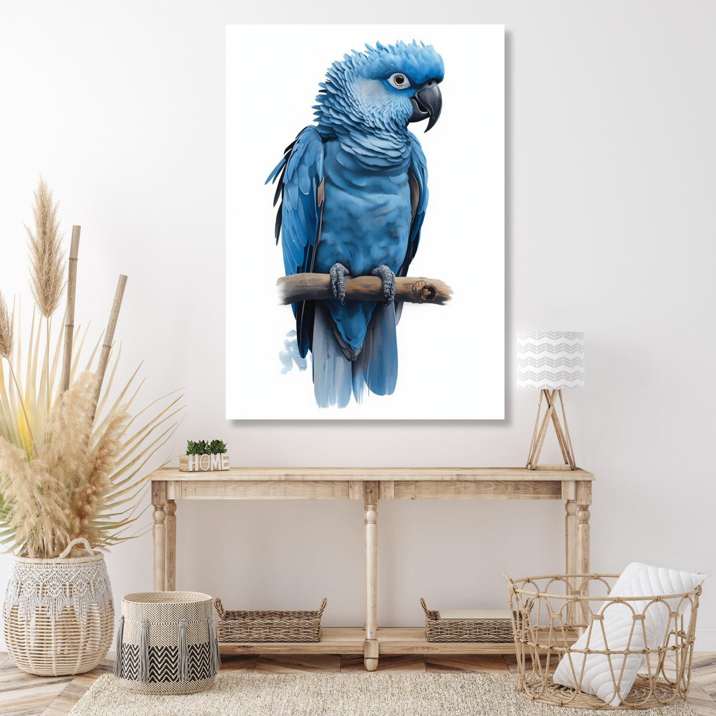 Blue Cockatoo Wall Art Canvas Print