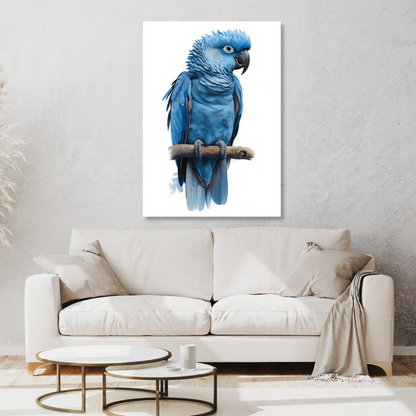 Blue Cockatoo Wall Art Canvas Print