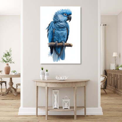 Blue Cockatoo Wall Art Canvas Print