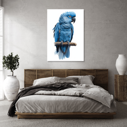 Blue Cockatoo Wall Art Canvas Print