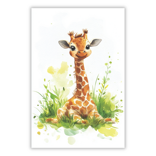 Harold Giraffe Canvas Wall Art Print