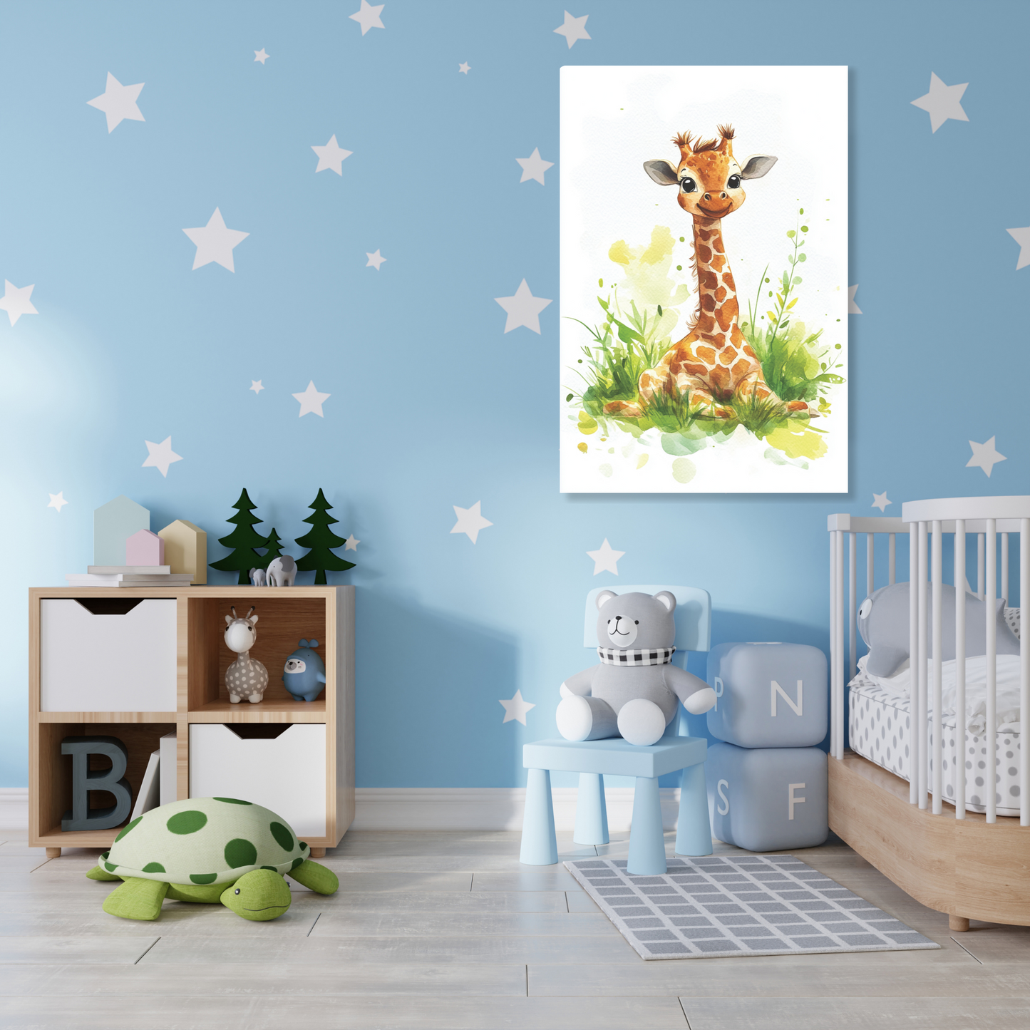 Harold Giraffe Canvas Wall Art Print
