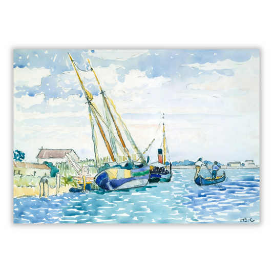 Henri-Edmond Cross - Marine Scene (Boats near Venice)