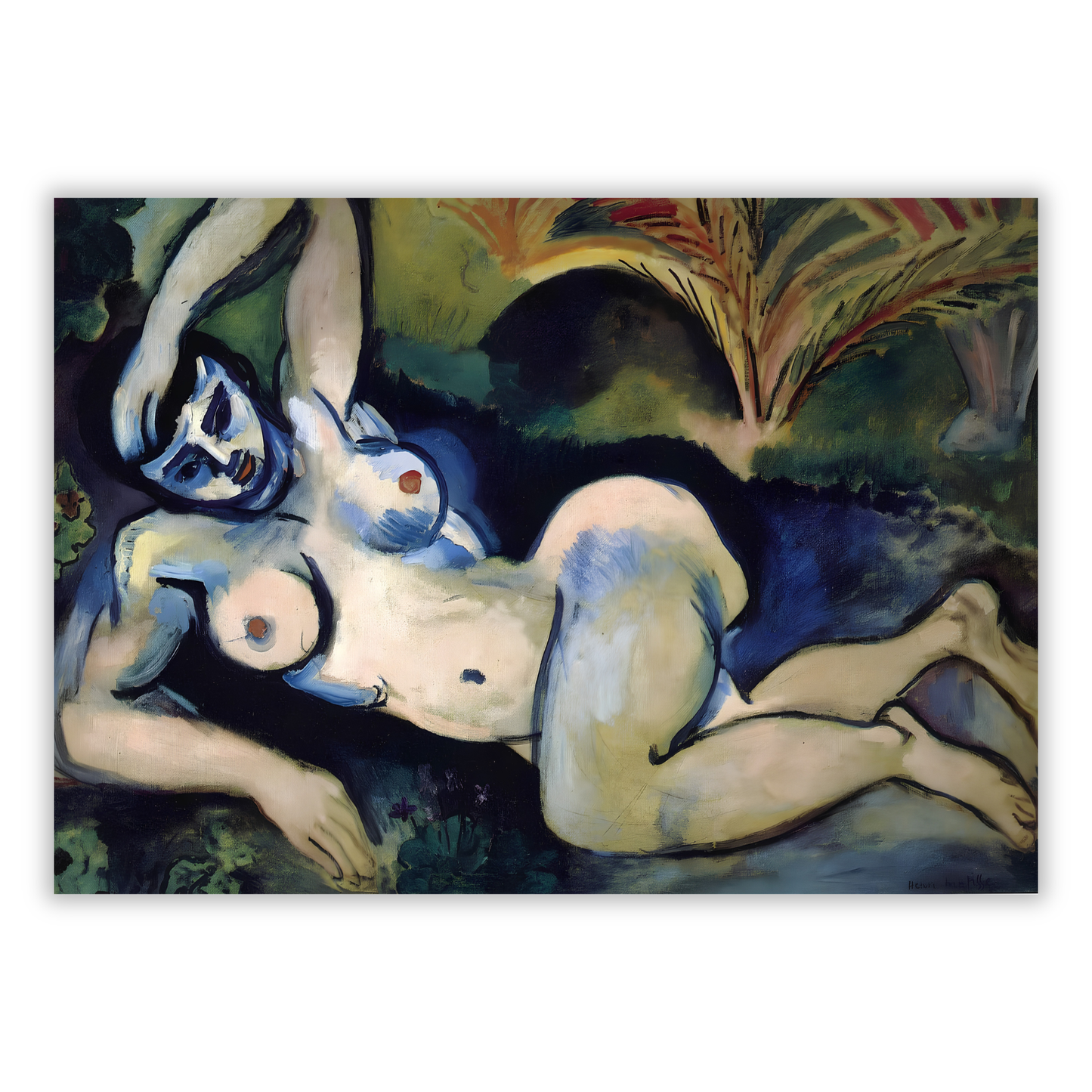 Henri Matisse - Blue Nude (Souvenir de Biskra) Wall Art Canvas Print