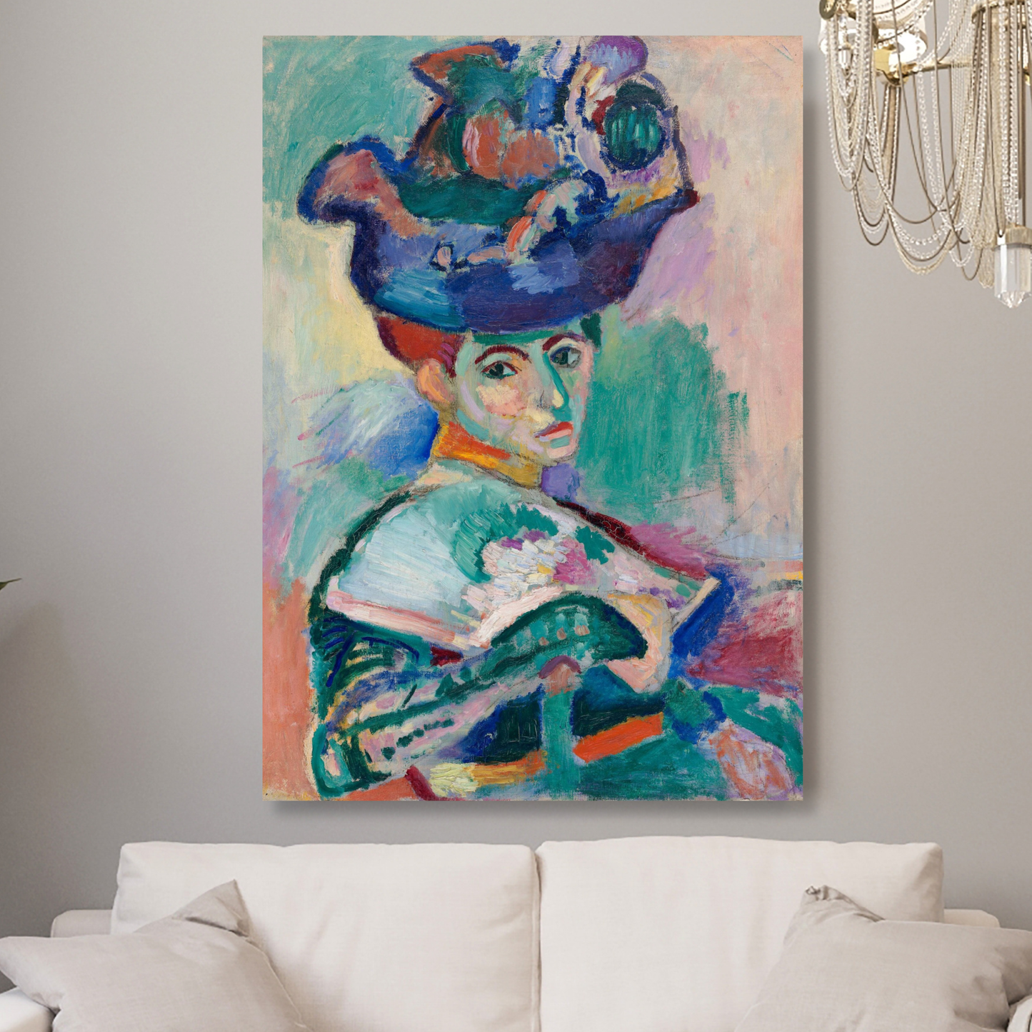 Henri Matisse - Woman With A Hat Wall Art Canvas Print