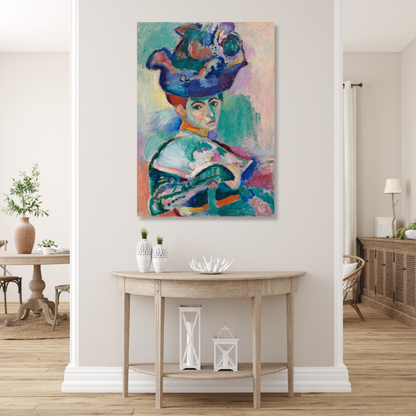 Henri Matisse - Woman With A Hat Wall Art Canvas Print