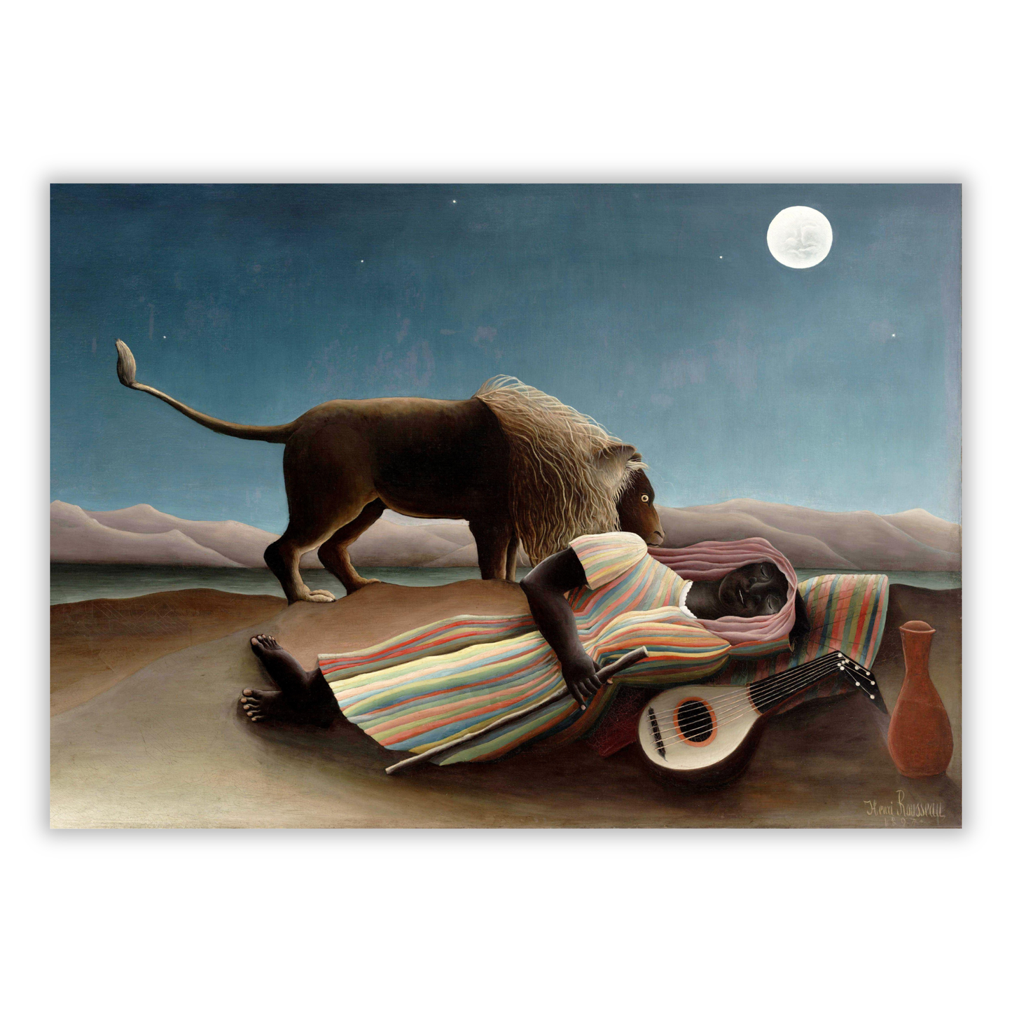 Henri Rousseau - The Sleeping Gypsy Wall Art Canvas Print