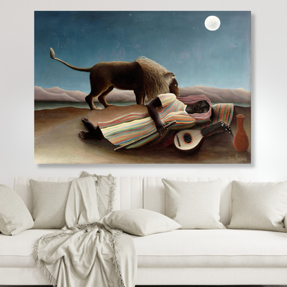 Henri Rousseau - The Sleeping Gypsy Wall Art Canvas Print