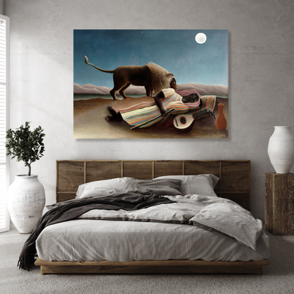 Henri Rousseau - The Sleeping Gypsy Wall Art Canvas Print