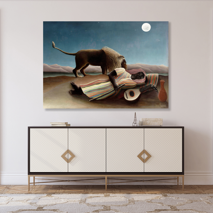 Henri Rousseau - The Sleeping Gypsy Wall Art Canvas Print