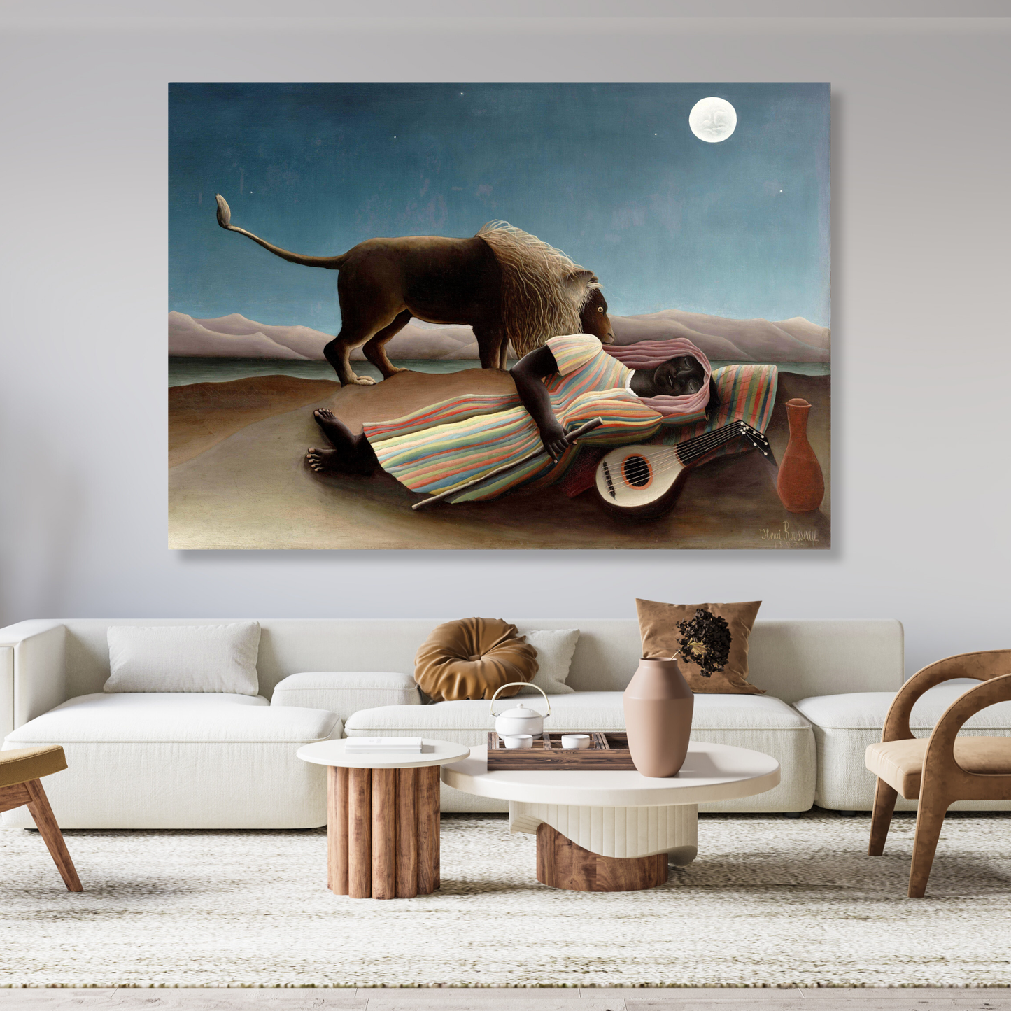 Henri Rousseau - The Sleeping Gypsy Wall Art Canvas Print