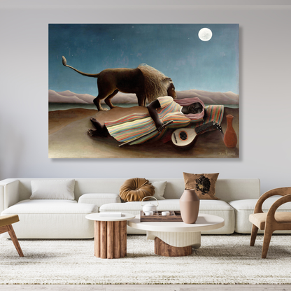 Henri Rousseau - The Sleeping Gypsy Wall Art Canvas Print
