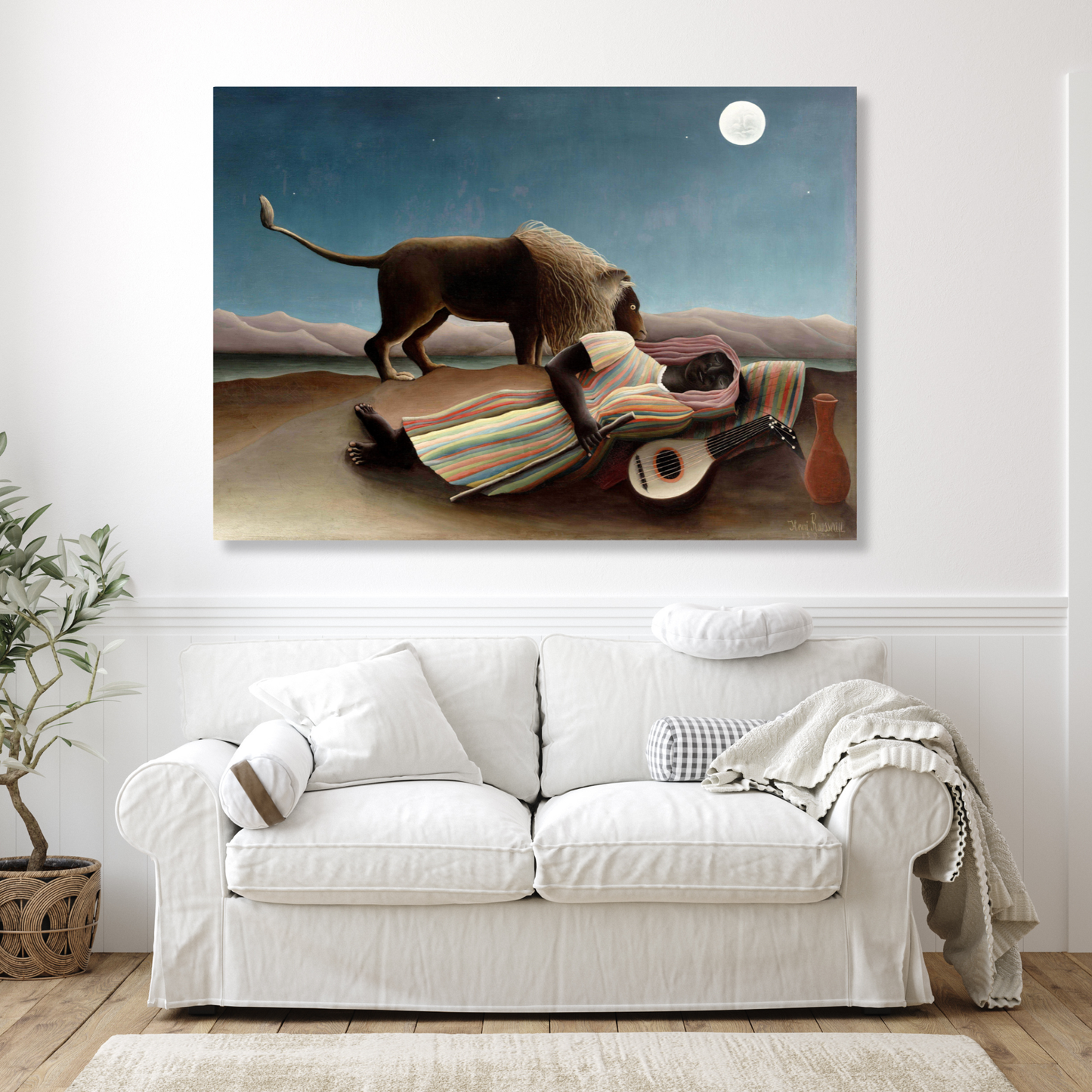 Henri Rousseau - The Sleeping Gypsy Wall Art Canvas Print