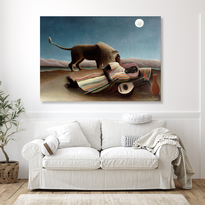 Henri Rousseau - The Sleeping Gypsy Wall Art Canvas Print