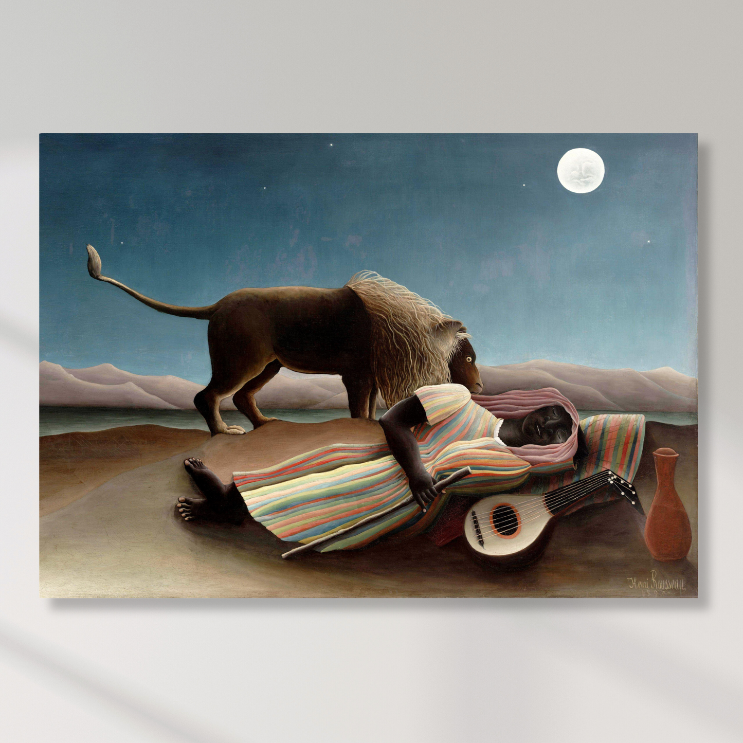 Henri Rousseau - The Sleeping Gypsy Wall Art Canvas Print