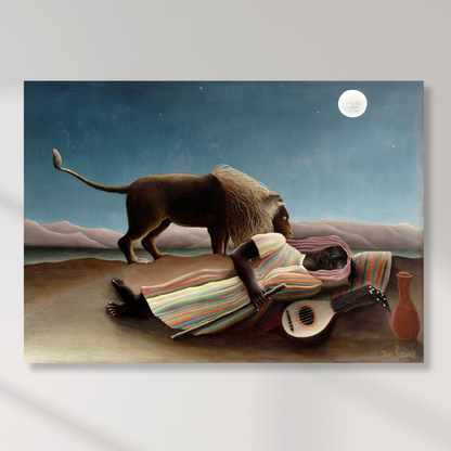 Henri Rousseau - The Sleeping Gypsy Wall Art Canvas Print