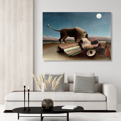 Henri Rousseau - The Sleeping Gypsy Wall Art Canvas Print