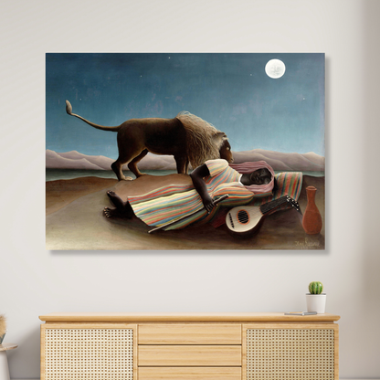 Henri Rousseau - The Sleeping Gypsy Wall Art Canvas Print