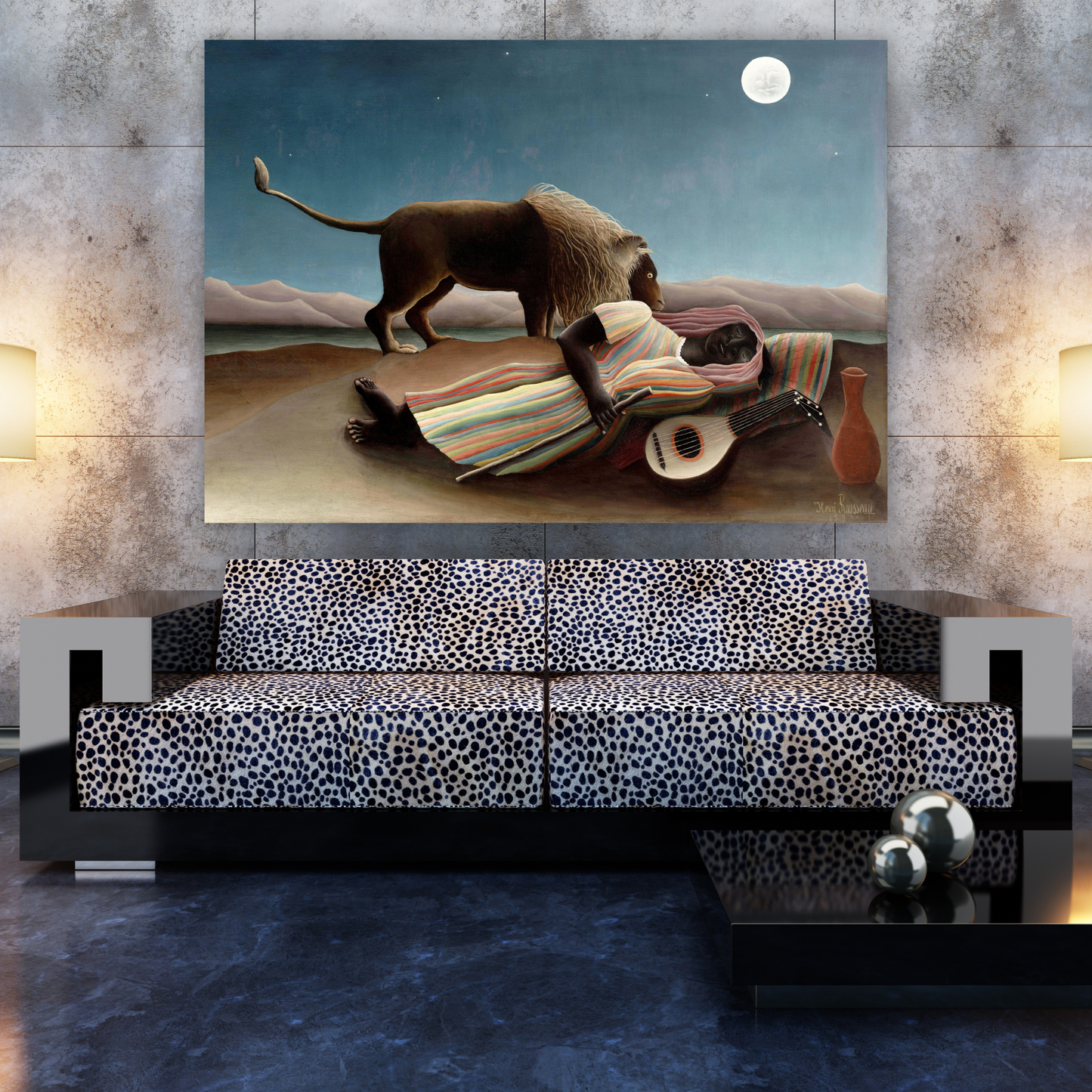 Henri Rousseau - The Sleeping Gypsy Wall Art Canvas Print