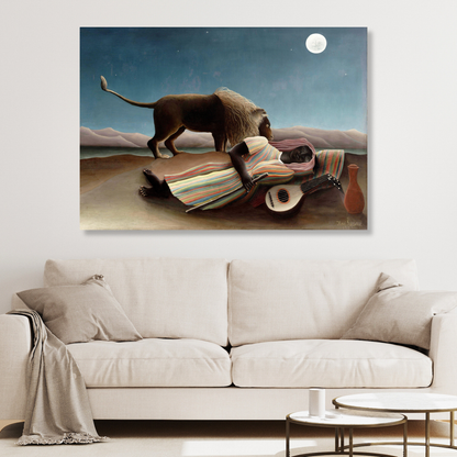Henri Rousseau - The Sleeping Gypsy Wall Art Canvas Print