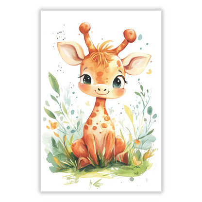 Henrietta Giraffe Canvas Wall Art Print