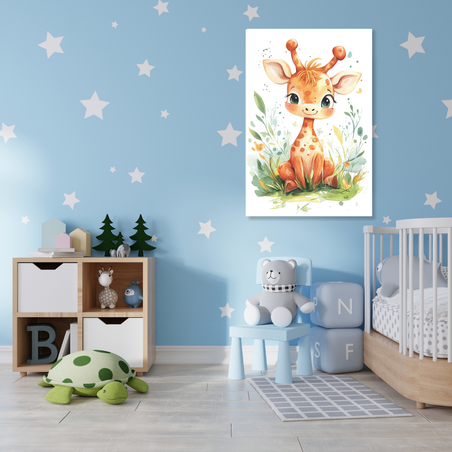 Henrietta Giraffe Canvas Wall Art Print