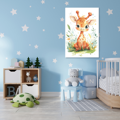 Henrietta Giraffe Canvas Wall Art Print