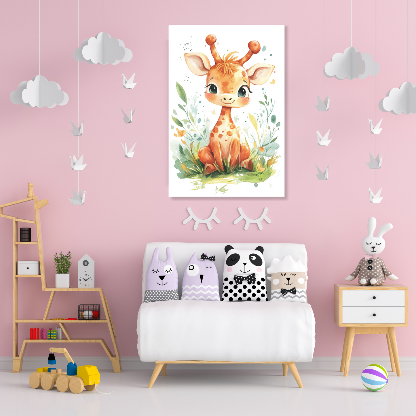 Henrietta Giraffe Canvas Wall Art Print